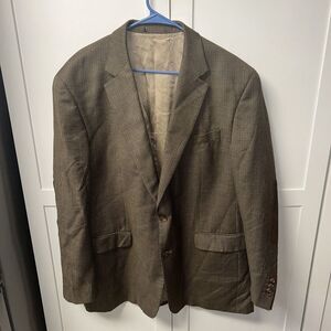 Vintage Ralph Lauren Dillards Suit Jacket Sport Coat Mens XL‎ Blazer Silk Wool